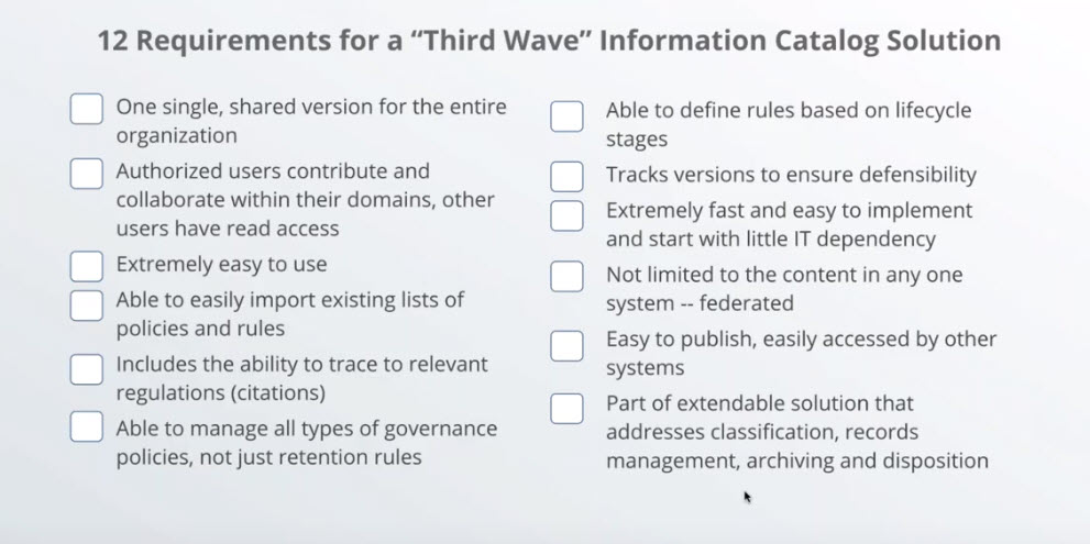 12 Requirements Information Catalog